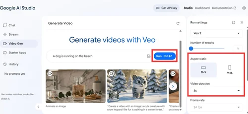 Google AI Studio Veo2 影片生成教學